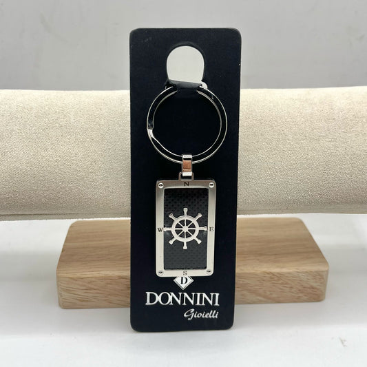 PORTACHIAVI ACCIAIO TARGA E TIMONE