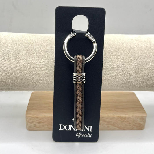 PORTACHIAVI ACCIAIO PELLE