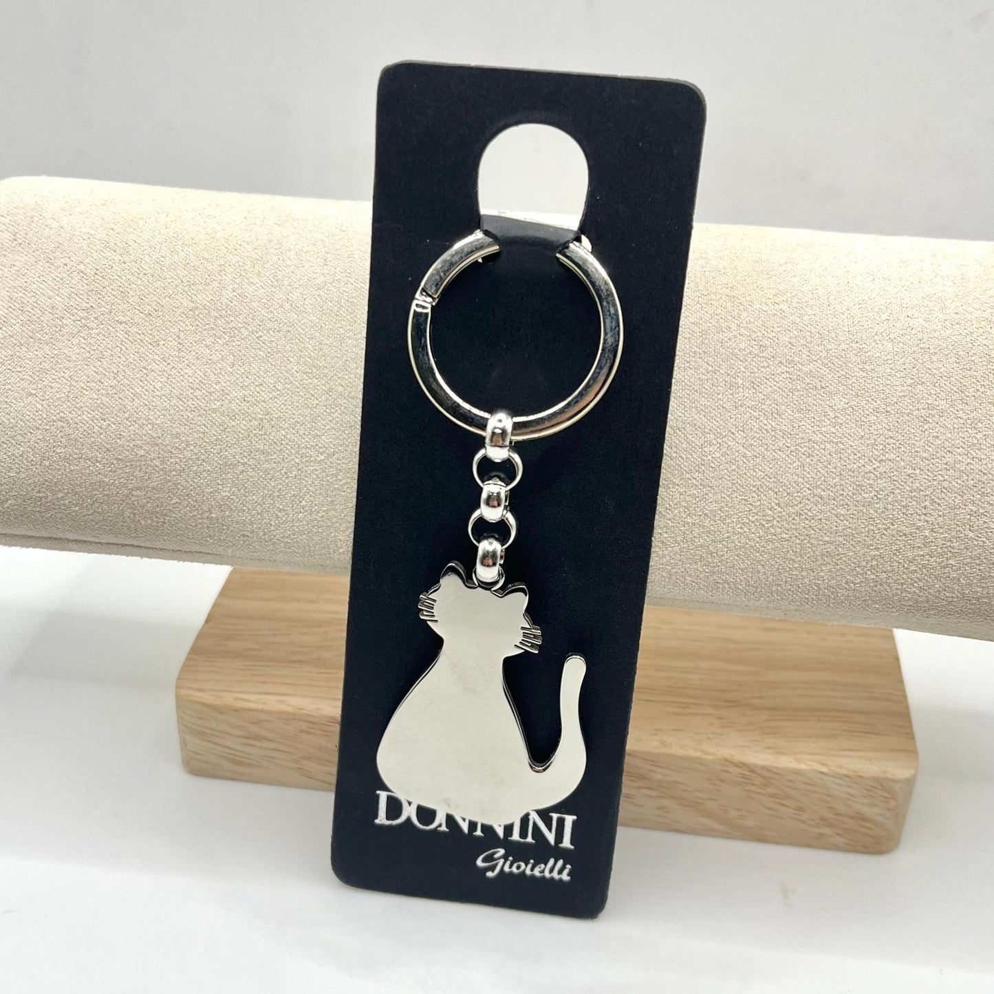 PORTACHIAVI ACCIAIO GATTO LISCIO