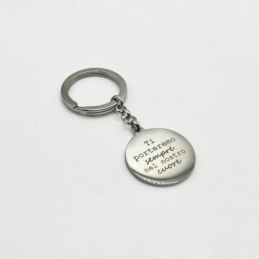 PORTACHIAVI ACCIAIO FRASE MAESTRA