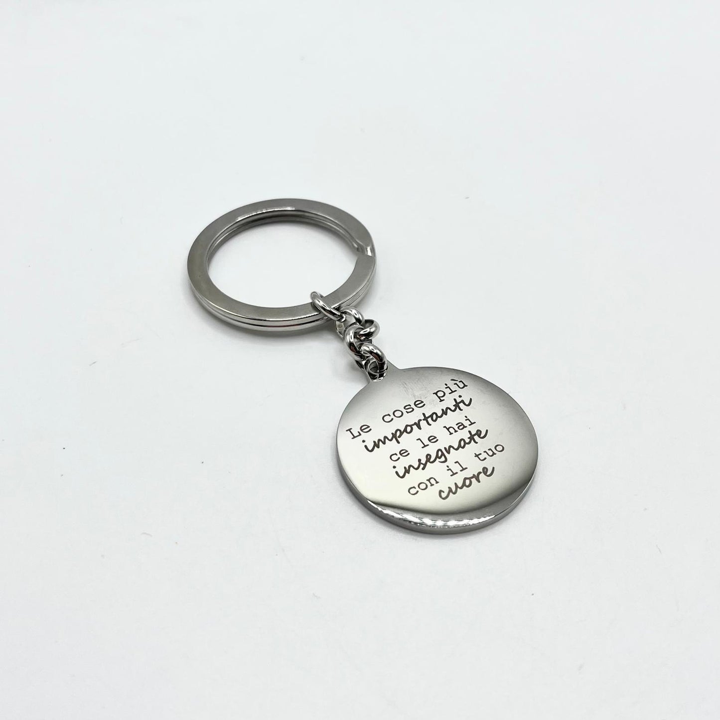 PORTACHIAVI ACCIAIO FRASE MAESTRA