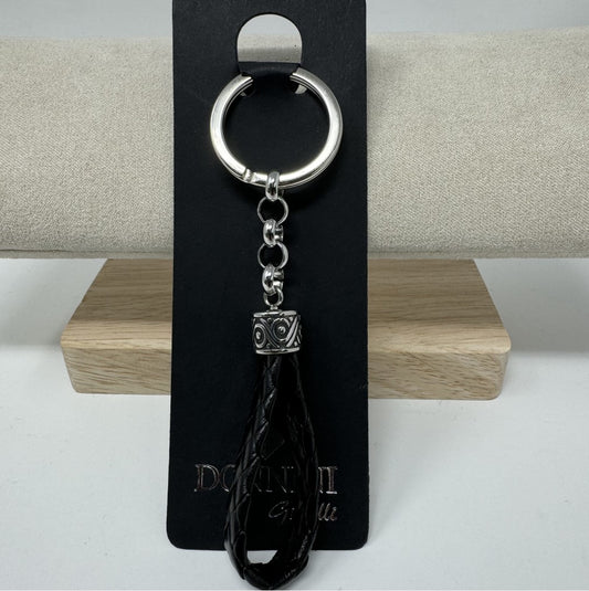 PORTACHIAVI TRECCIA CUOIO