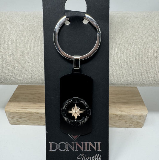 PORTACHIAVI TARGA NERA STELLA VENTI