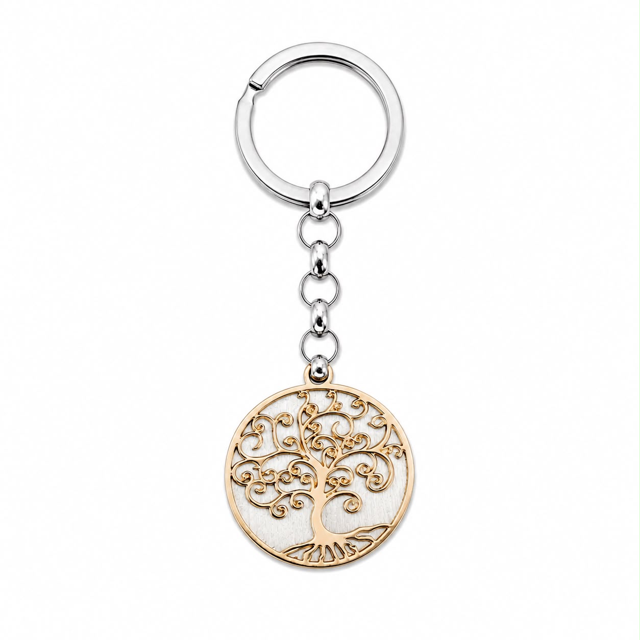 STEEL TREE OF LIFE KEYCHAIN