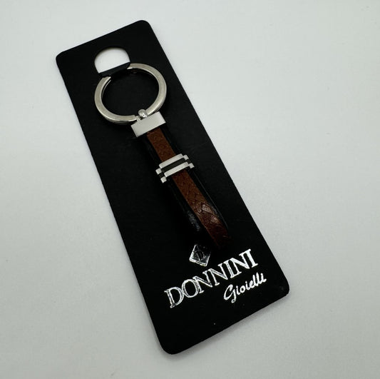 PORTACHIAVI ACCIAIO CUOIO
