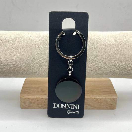 PORTACHIAVI ACCIAIO CERCHIO NERO