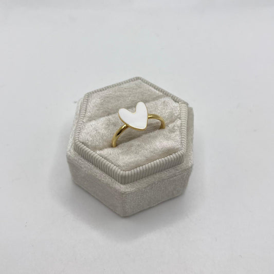 AN CUORE SMALTO BIANCO