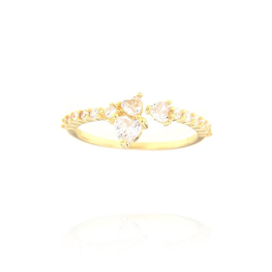 AN ZIRCONI E 4 PIETRE A CUORE