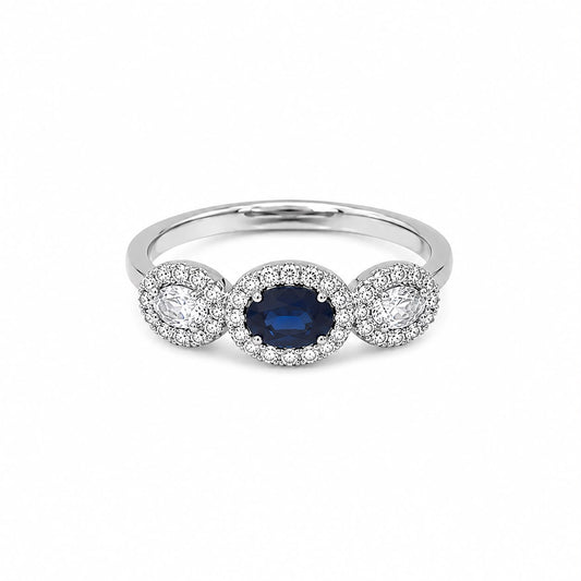 AN PIETRA BLU E DUE BIANCHE CON ZIRCONI