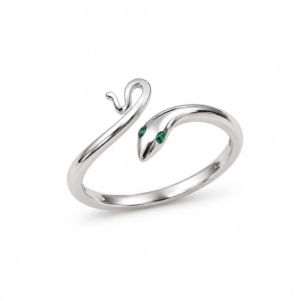 AN SERPENTE LISCIO CON ZIRCONE VERDE