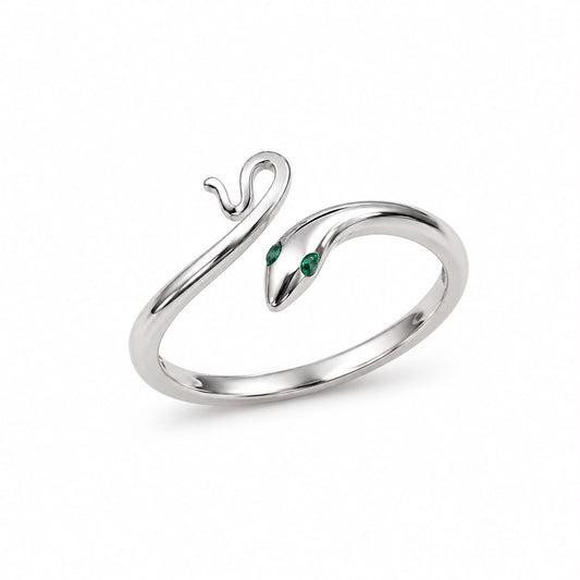 AN SERPENTE LISCIO CON ZIRCONE VERDE