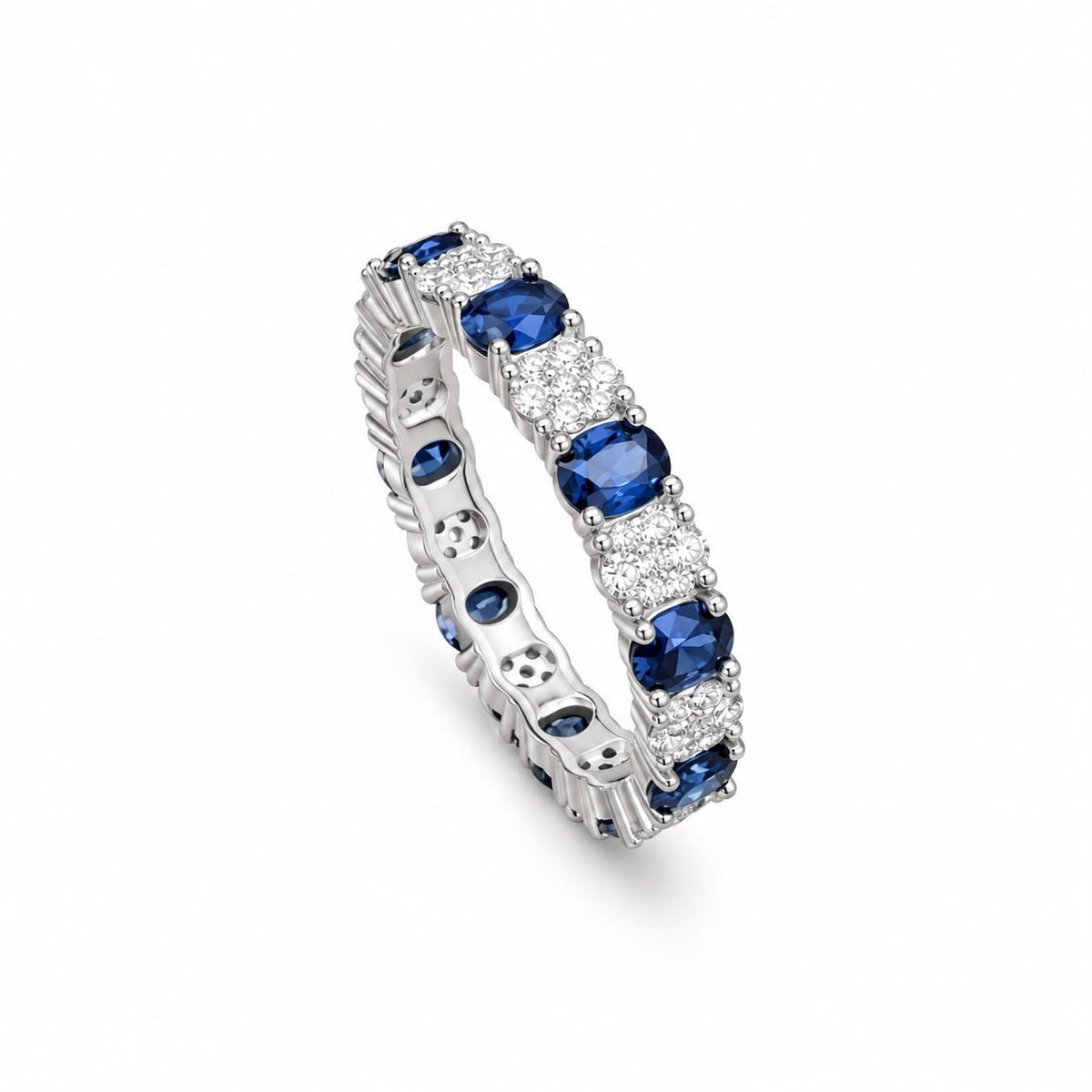 AN VERETTA ZIRCONI BIANCHI E BLU