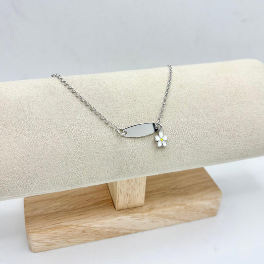 BR BIMBA TARGHETTA E MARGHERITA PENDENTE