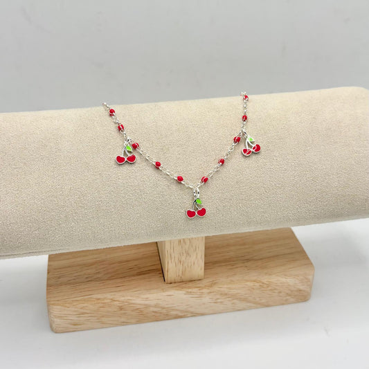 BR PERLINE ROSSE E CILIEGIE PENDENTI