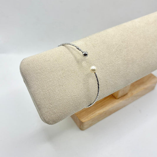 BR RIGIDO DIAMANTATO PERLA E PALLINA