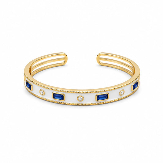 BR RIGIDO BRONZO SMALTO BIANCO CON DECORO