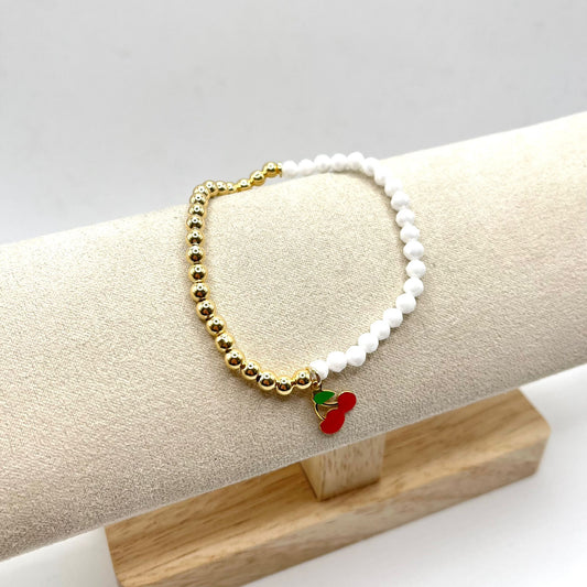 BR PERLINE BIANCHE E DORATE E CILEIGIA