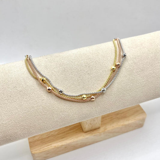 BR TRE FILI E TRE PALLINE DIAMANTATE