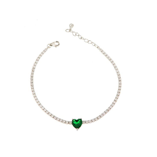 BR ZIRC E PIETRA CUORE COLORATA