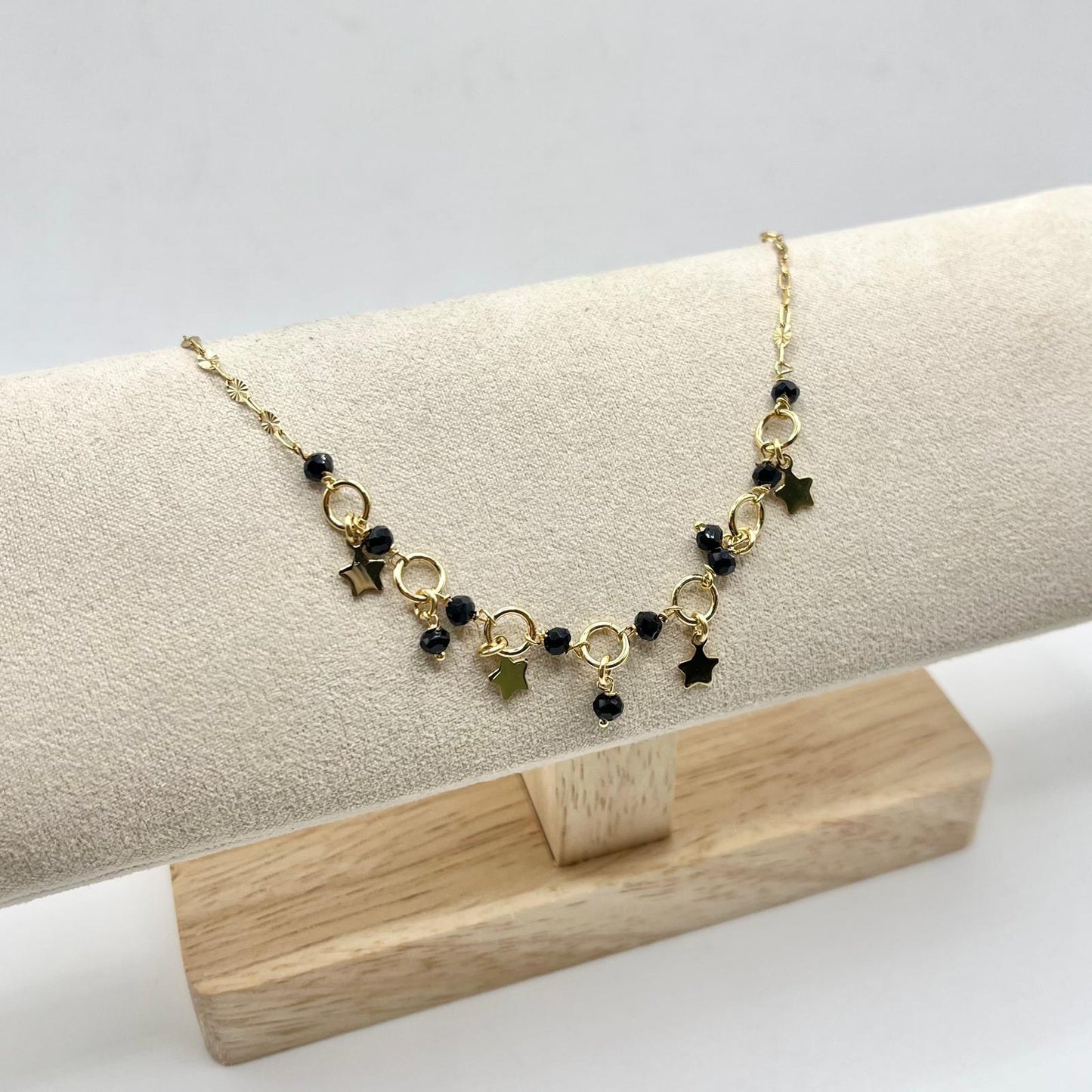 BR PERLINE NERE E STELLE LISCE PEND