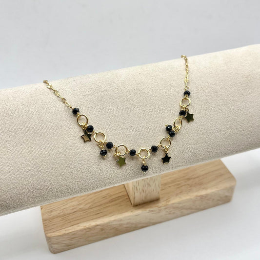 BR PERLINE NERE E STELLE LISCE PEND