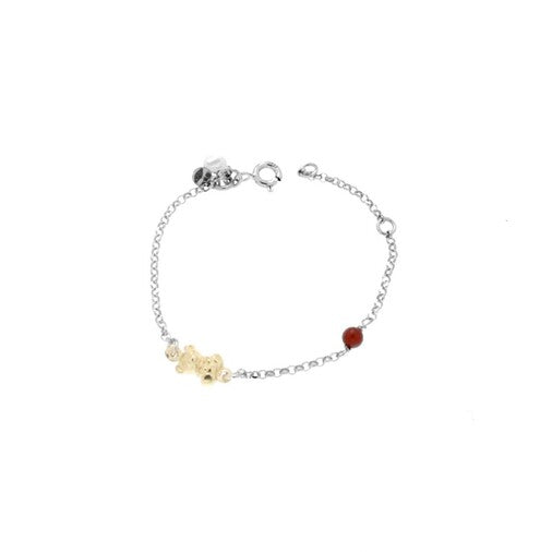 BR BATTESIMO CORALLO E ORO 9KT ORSETTO