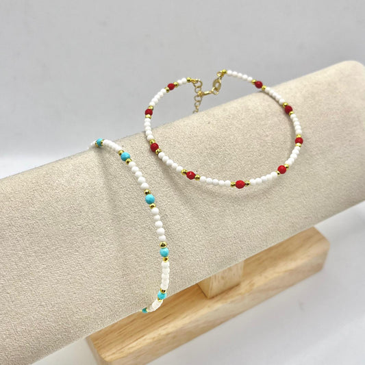 BR PERLINE BIANCHE E COLORATE + PERLINE GIALLE