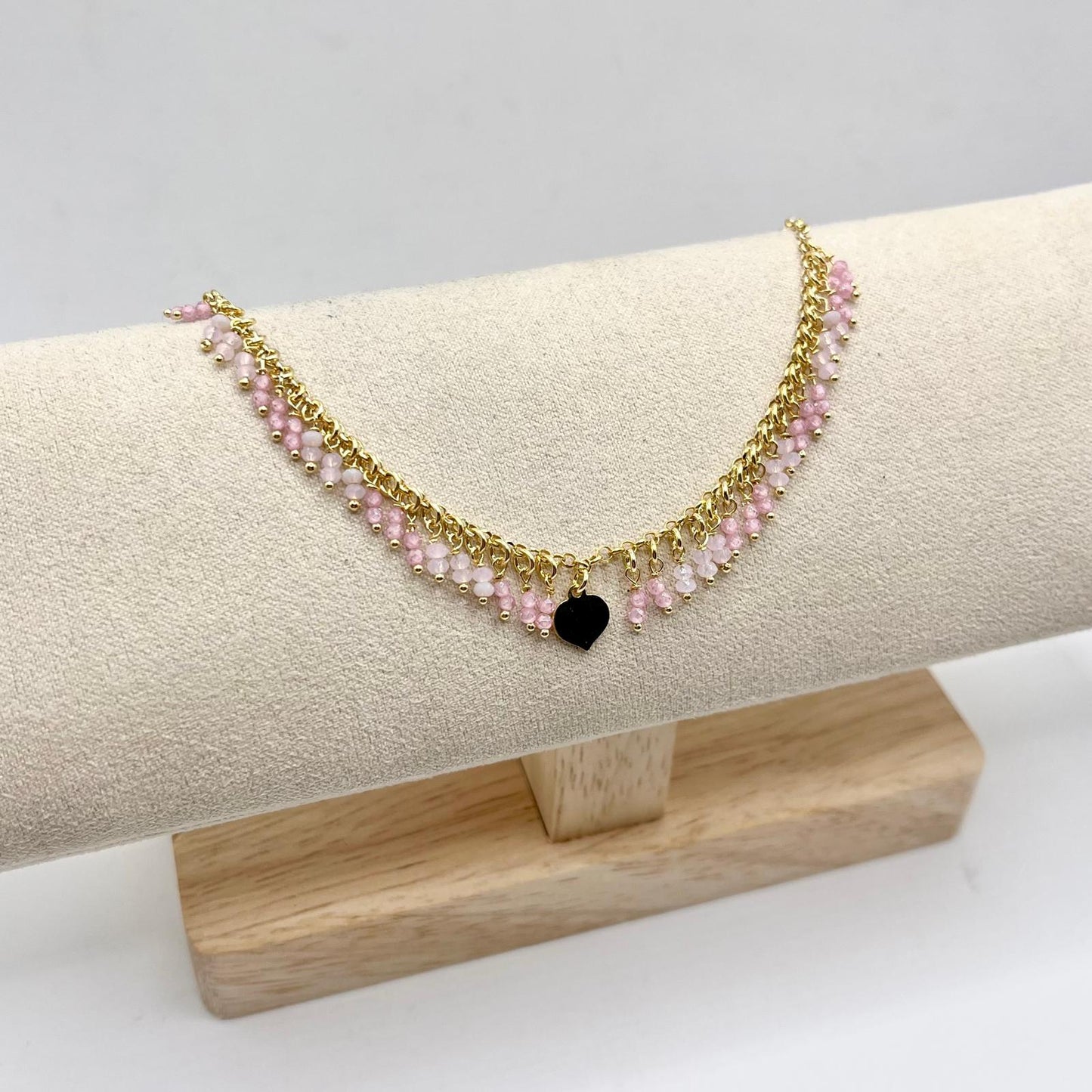 BR CASCATA PERLINE E CHARM CUORE