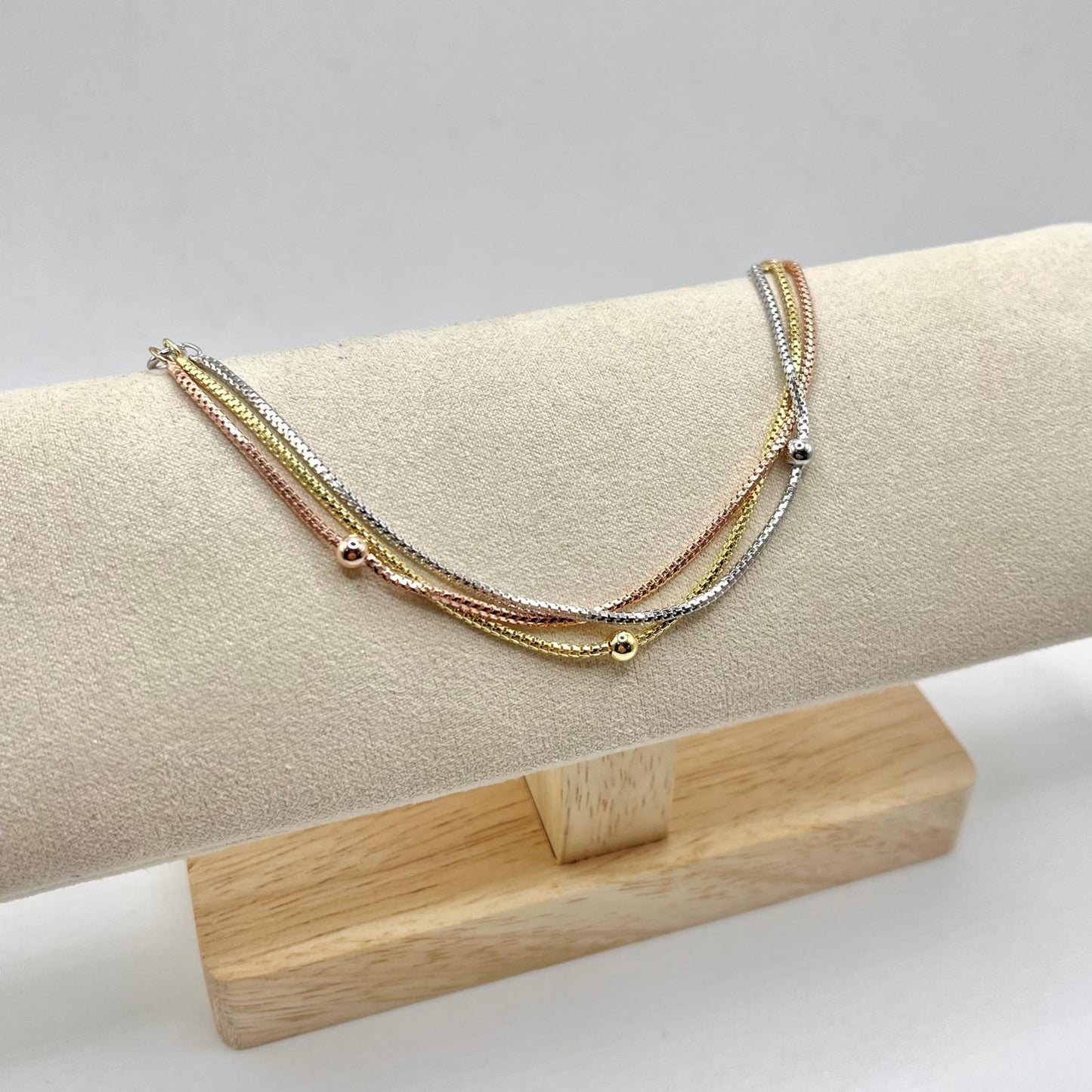 BR 3 FILI DIAMANTATI E 3 PALLINE 4MM