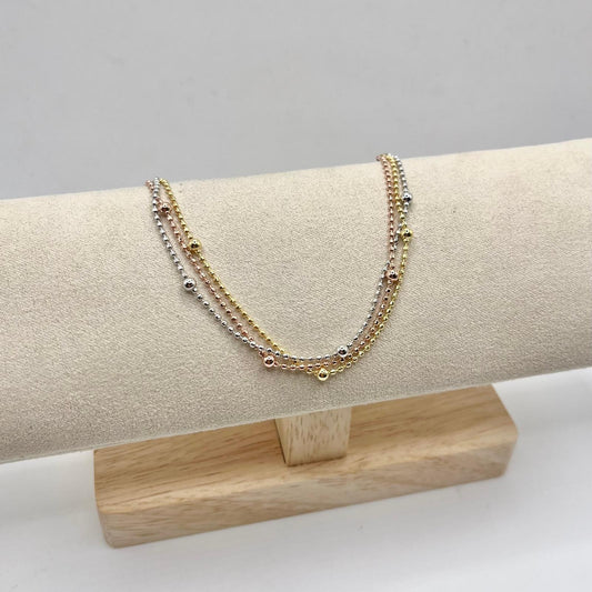 BR 3 FILI PALLINI CON 9 SFERE LISCE 3MM