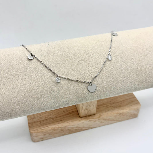 BR CUORE LISCIO + DUE PIETRE E DUE CUORI