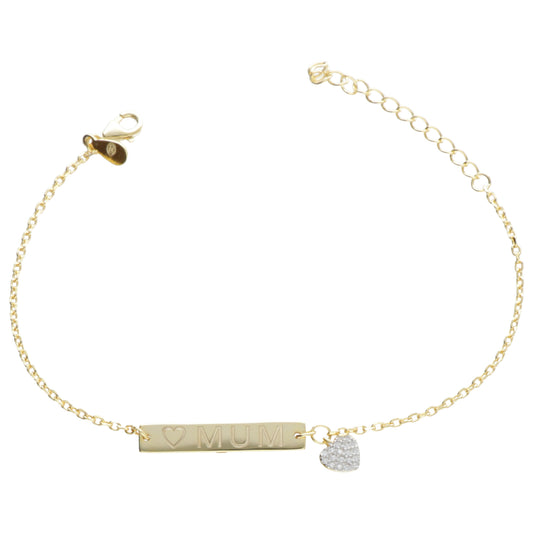 BR TARGHETTA MUM E CUORE ZIRCON