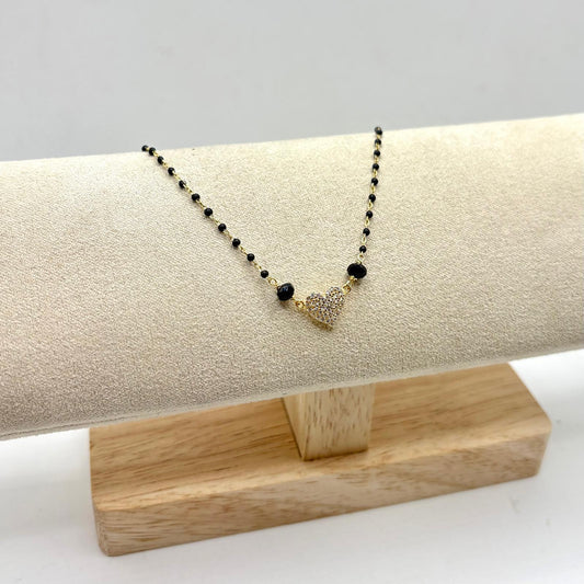 BR PERLINE NERE E CUORE ZIRCONI