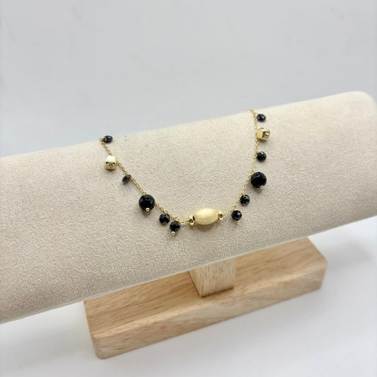 BR PERLINE NERE E SFERE SATINATE