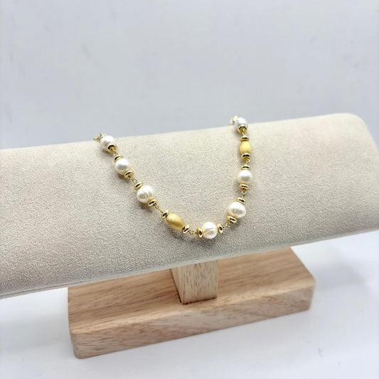 BR PERLE NATURALI E SFERE GIALLE