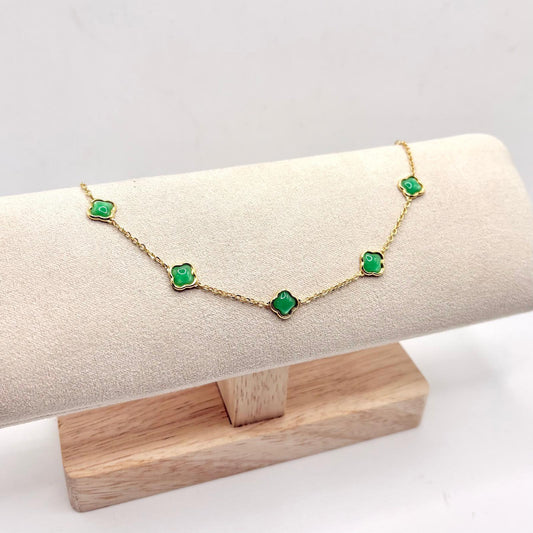 BR 5 QUADRIFOGLI SMALTO VERDE BOMBATO