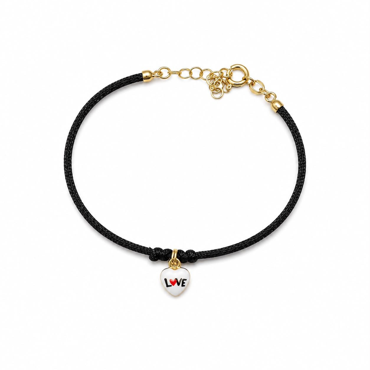 BR CORDINO CON CHARM CUORE SMALTO