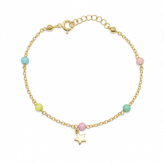 BR PERLINE COLORATE E CHARM STELLA LISCIA