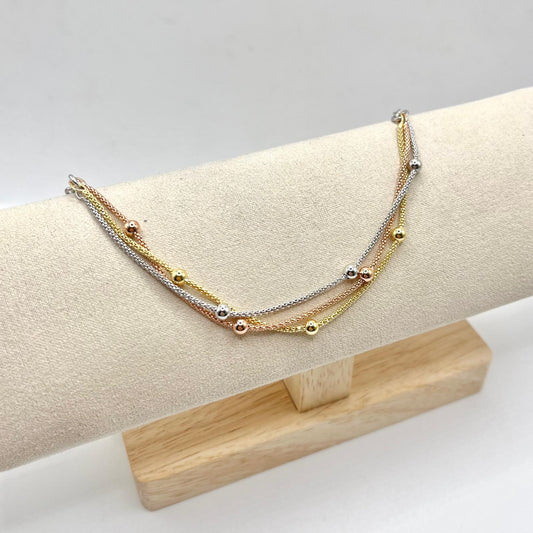 BR 3 FILI MAGLIA COREANA 3 SFERE LISCIE