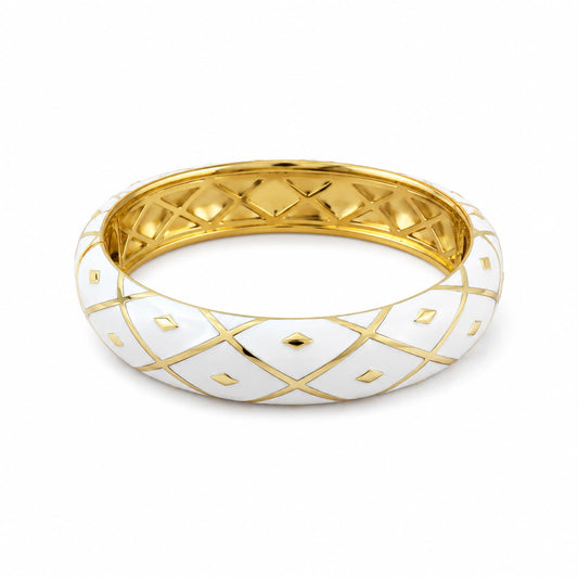 BR SMALTO BIANCO CON DECORAZIONI GIALLE