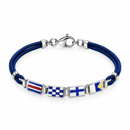 BRACELET WITH ROPE AND ENAMEL
