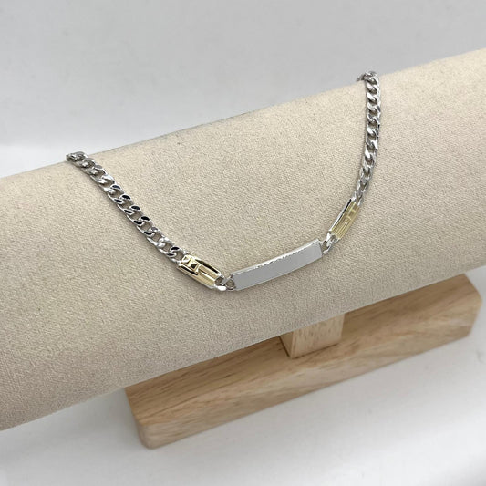 BR GR 1 TARGA ARG + 2 TARGHE ORO 18KT DECORO