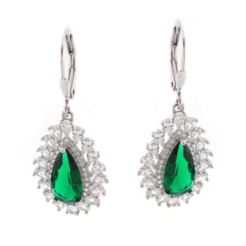 CAP PEND ZIRCONI E PTR COLORATA GOCCIA