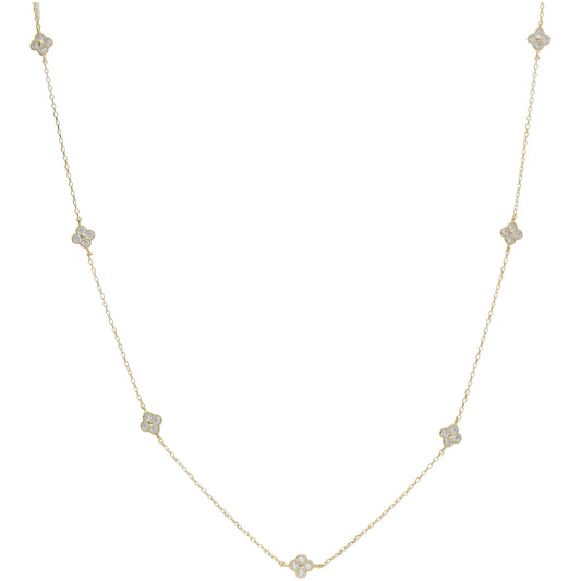 CL CHOKER FIORI ZIRCONI 36+4 CM