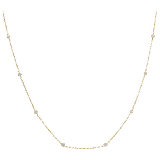 CL CHOKER FIORELLINI ZIRCONI 36+5 CM
