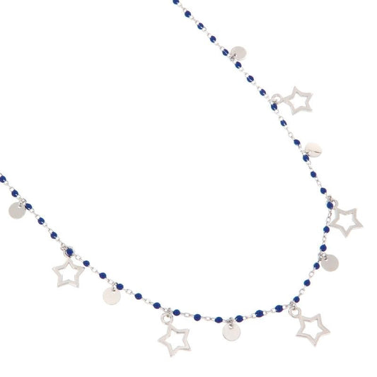 CL PERLINE BLU E CHARM STELLA E CERCHI