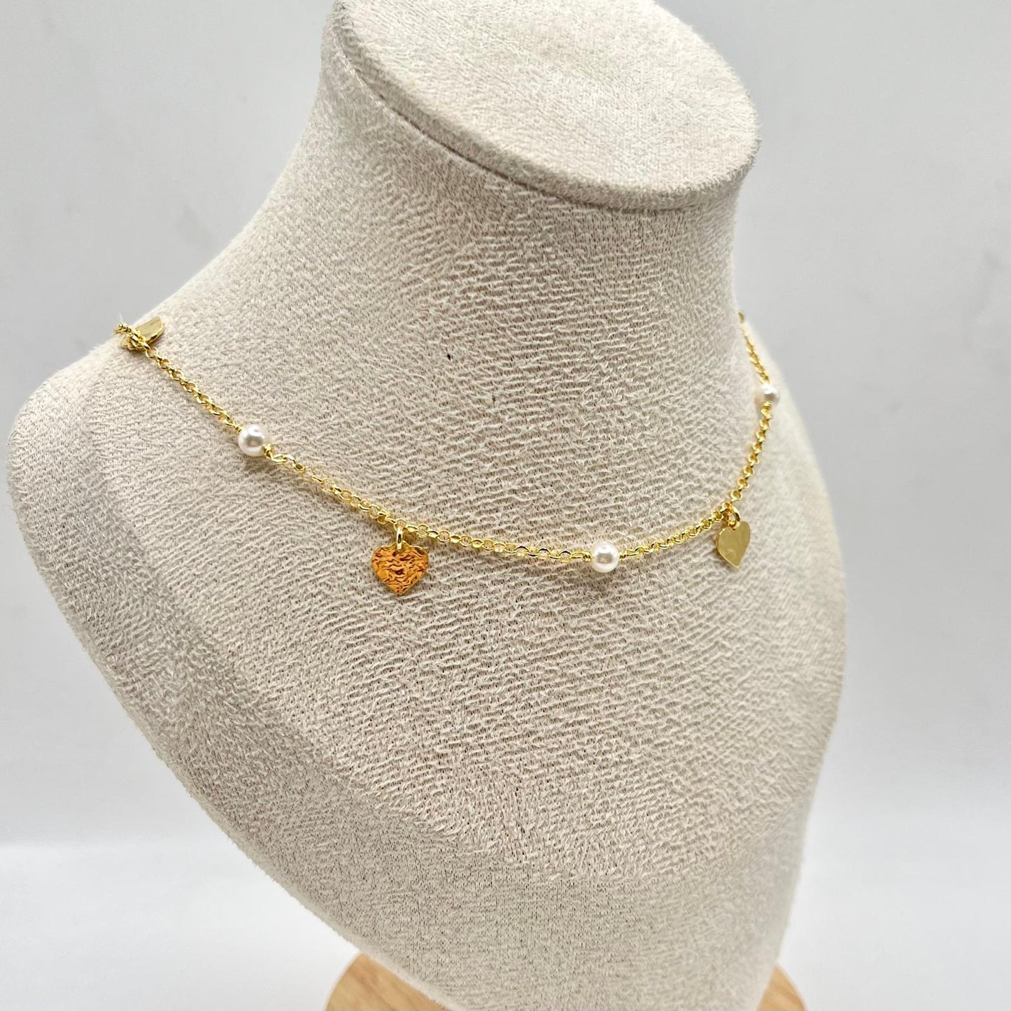 CL PERLINE E CUORI LAVORATI