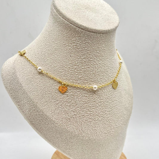 CL PERLINE E CUORI LAVORATI