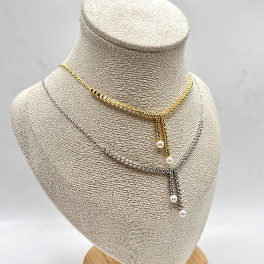 CL ZIRC E DUE FILE ZIRC CON PERLA