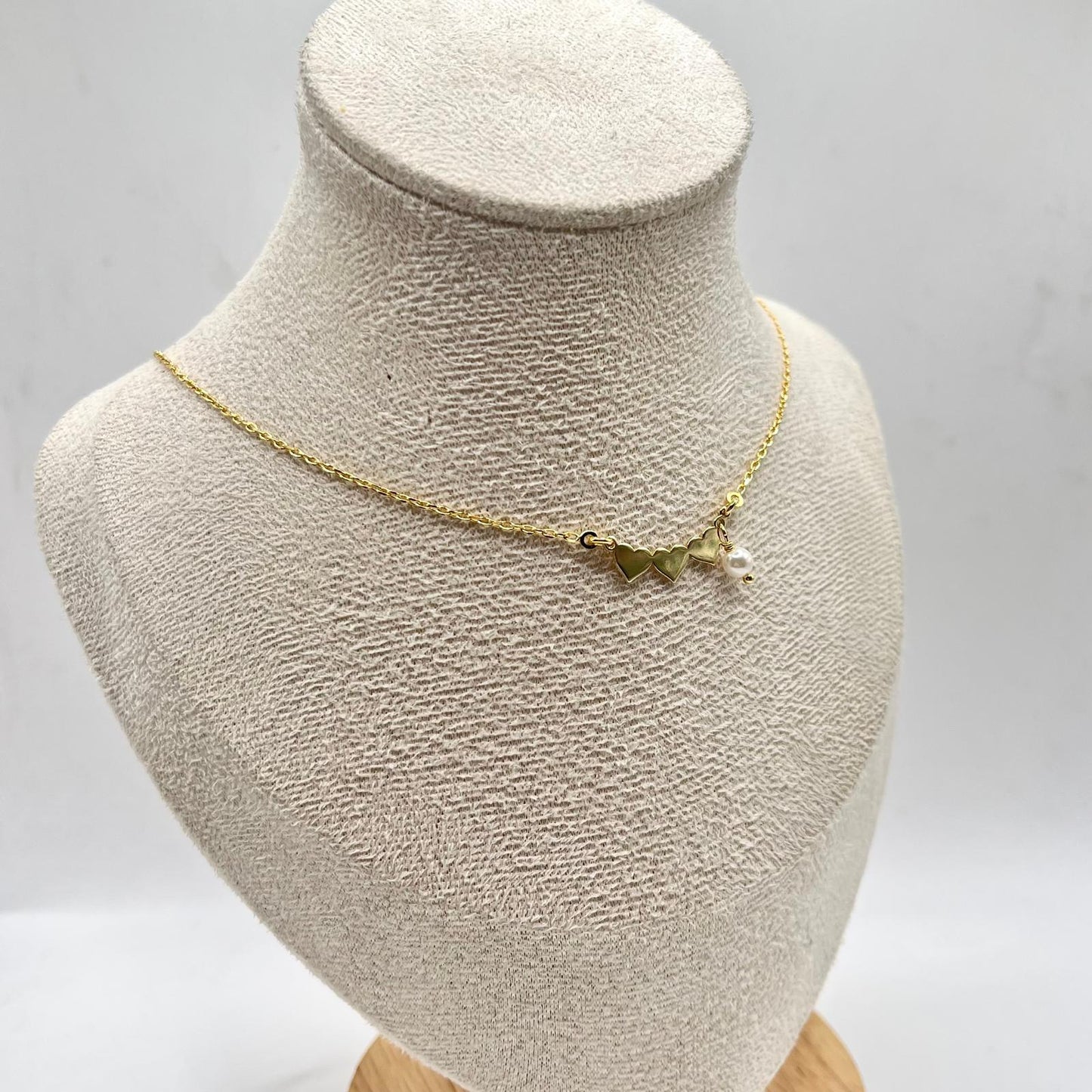 CL TRE CUORI LISCI E E PERLA